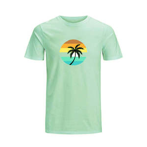 High Quality 100% Cotton Casual T-Shirt for Men Simple Street Trend Top Breathable Knitted Fabric DTF Printing <b>Light</b> Feature - Product Image 5