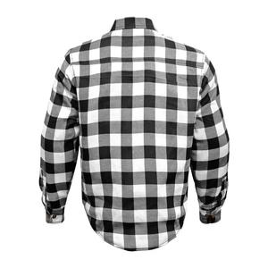 Custom CE Armored Motorcycle <b>Flannel</b> Riding Shirt Summer Breathable Windproof Anti-UV Flame-Retardant % Cotton Reinforced - Product Image 5