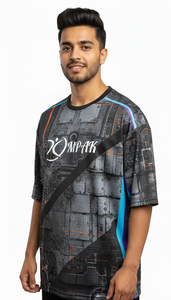 เสื้อยืดโอเวอร์ไซส์ผู้ชาย พิมพ์ลายแบบซับลิเมชั่น สไตล์ลำลอง สตรีทแวร์ แฟชั่นแนวเมือง - Product Image 5