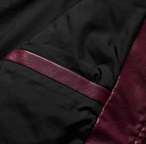 <b>Men's</b> Genuine <b>Leather</b> <b>Jacket</b> Stand Collar Zipper Closure Zippers Decoration Breathable Wool Lining Custom Logo Moto Biker Style - Product Image 5