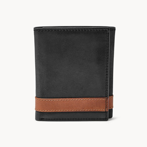 RAHRAJ ENTERPRISES Cartera Bifold de Cuero Negra para Hombre, Tarjetero Delgado, Diseño Abierto, Modelo Re-mw-006, 50 Unidades, Pakistán - Product Image 1