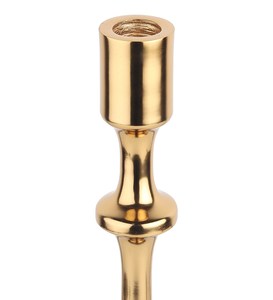 Minimalist Dual-Tone <b>Tapered</b> <b>Candle</b> Holder High-Quality Aluminum/Brass Metal Craft for Boutique Home Decor & Wholesale Gifts - Product Image 2