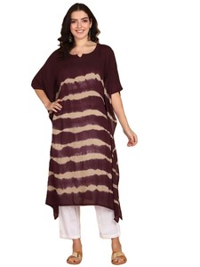 High Quality Designer Rayon <b>Kaftan</b> Tie Dyed <b>Summer</b> Daily Wear Regular Fit Sweetheart neck at Best Price by Supplier - Product Image 1