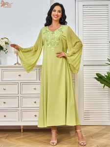 Abaya Ramadan Eid Dubaï Turquie, robe longue musulmane, vêtements islamiques, robes africaines pour femmes, robe musulmane, djellaba femme - Product Image 5