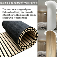 Panneau acoustique en bois Akupanel, panneau mural en bois à lattes insonorisant pour le bureau, la maison, le studio, décoration murale intérieure