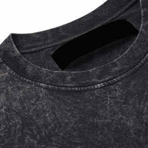T-shirt pour homme de haute qualité, délavé à la pierre, effet vieilli, épais, délavé à l'acide, coupe oversize - Product Image 5