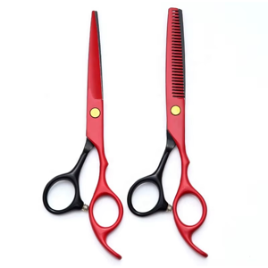 2PCS Gold Stainless Steel Hair Cutting Scissors <b>Set</b> Adjustable <b>Barber</b> Shears for Professional Salon Use - Product Image 1