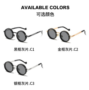 Gafas de Sol Polarizadas Hechas a Mano con Montura Completa, Brillo Ajustable Giratorio, Marco Metálico de Moda, Unisex, Blanco, Rojo, Champán - Product Image 5