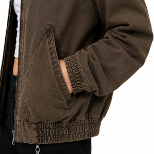 Chaqueta Vaquera Lavada para Mujer, Tela Premium, Lavado Vintage, Estilo Casual, Moda Moderna, Ajuste Cómodo, Chaqueta Vaquera Hecha a Medida - Product Image 4