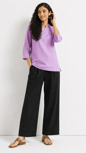 Women's <b>White</b> Wide Leg 100% Cotton High Waist Straight <b>Palazzo</b> <b>Pants</b> Formal Summer Regular Fit Solid Eco-Friendly - Product Image 2