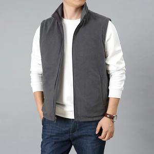 Chaleco Reversible para Hombre con Logotipo Personalizado, Chaqueta sin Mangas de Invierno con Forro Polar, Ropa Deportiva con Cierre, Ropa Exterior al por Mayor - Product Image 3