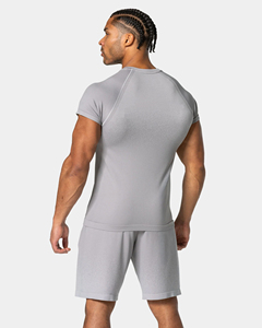T-shirt homme à manches raglan, col rond, manches courtes, coupe classique, 100% polyester tissé, respirant, anti-boulochage, style streetwear, vêtements de sport - Product Image 6