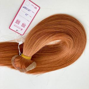 Extensions de cheveux Remy droites de luxe 22 ''nouvelle couleur #34 produit à bande à tendance chaude le plus vendu - Product Image 5