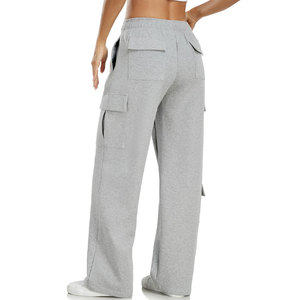 Pantalon de jogging streetwear en gros avec poches, logo personnalisé, écologique, pour l'entraînement, la course, chaud en polaire pour l'hiver, respirant pour femme - Product Image 2