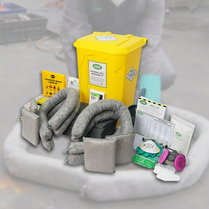 60L Universal Spill <b>Kit</b> with Pedal Bin – Industrial Hazardous Chemical Spill Response <b>Kit</b>, Absorbent Spill Control <b>Kit</b> Supplier - Product Image 1
