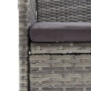 Ensemble de salle à manger de jardin gris et noir - Product Image 6