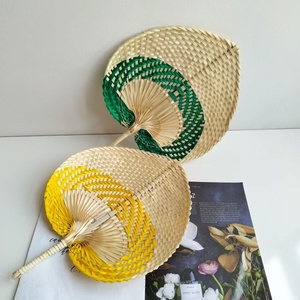 <b>Mini</b> <b>hand</b> <b>held</b> <b>fans</b> bulk quantity for sale palm leaf handfan premium bamboo weave handheld <b>fan</b> - Product Image 5