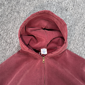Sweat à capuche oversize délavé pour homme, couleur unie, coupe classique, en coton French Terry, style automne, vintage - Product Image 5