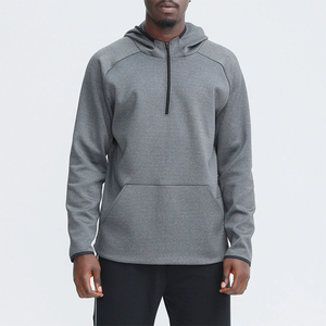 Quick Dry Training Fitness 400 GSM Sports Wear <b>Half</b> <b>Zip</b> Hoodie <b>Men</b> Breathable Athletic Loose Fit Custom Running Sweatshirt 2026 - Product Image 1