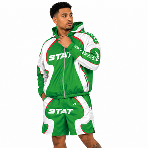 Vente en gros de survêtements de sport coupe-vent personnalisés avec logo, ensembles de vestes coupe-vent en nylon respirant à coupe régulière, sweats à capuche – Fabricants USA - Product Image 6