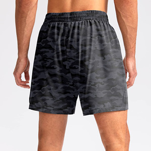 Men's Gray Nylon Mid Waist Quick Dry Bermuda Shorts Elastic Waist Casual Solid Color Pocket Design Breathable <b>Canvas</b> Fabric - Product Image 6