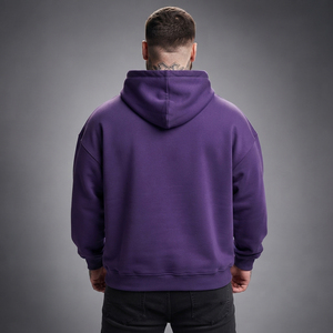 Sweat-shirt à capuche imprimé grande taille pour homme, pull d'hiver en molleton bouclette 300 GSM, haut à capuche imprimé pour homme - Product Image 2