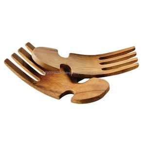Couverts de service de salade en bois au design antique Cuillères et fourchettes à main Meilleur prix pour café et thé pour les fêtes - Product Image 6