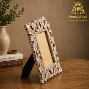 Home Wood Handmade Wooden Photo <b>Frame</b> Rectangular Horizontal Wall <b>Mount</b> Elegant Decor - Product Image 1