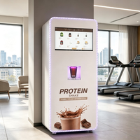 Distributeur automatique intelligent de boissons protéinées, 7 compartiments, système double chaud/froid avec distributeur de gobelets pour les lieux sportifs