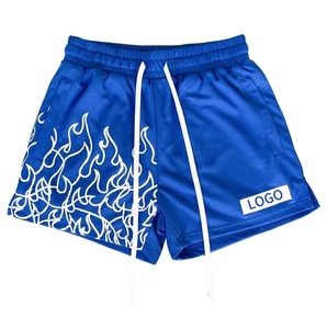 Pantalones cortos de malla de poliéster para gimnasio, personalizados, de verano, para hombre, estilo jogger, con entrepierna de 5 pulgadas, fabricantes de pantalones cortos de malla. - Product Image 2