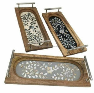 Platos de Servir Modernos de Lujo con Madreperla, Diseño Contemporáneo Único para el Hogar y Regalos, Bandejas Decorativas al por Mayor de FWE - Product Image 1