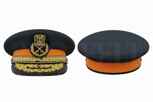 Whole Sale Cheap Price Customized Peak <b>Cap</b> Solid <b>Plain</b> Gold Embroidery Red Band Uniform Hat Custom Size Ceremonial Dress - Product Image 6
