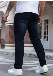 Jeans en denim classiques pour hommes TRIBON SPORTS, coupe régulière, coton confortable, écologiques, déchirés, style streetwear, bleu - Product Image 2