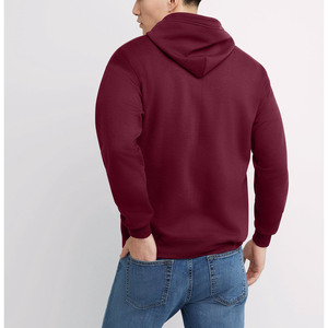 Sweat-shirt à capuche zippé en coton pour homme, logo personnalisé, manches longues, streetwear décontracté, fournisseur de vêtements en gros - Product Image 2