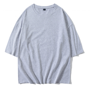 High Quality Solid Color Blanks Cotton Custom Printed Front Plus Size Round Neck Short Sleeve T-Shirt Breathable - Product Image 4
