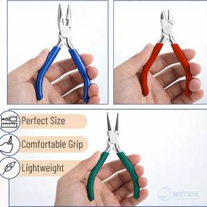 Stainless Steel Jewelry Pliers Set 3 Pack Mini Kit for Jewelry Making Wire Cutters <b>Long</b> <b>Nose</b> Round <b>Nose</b> Side Cutters - Product Image 4