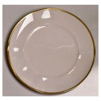 Assiette de Présentation Moderne en Émail Blanc avec Bord Rouge – Vaisselle Minimaliste pour Hôtels et Restaurants – Assiette de Base Élégante pour une Table Raffinée