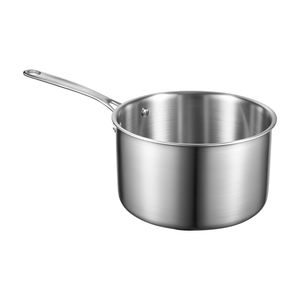 Pentola Antiaderente in Acciaio Inox da 4 Qt con Coperchio in Vetro, Multifunzione, Piccola Pentola per Cucinare - Product Image 1