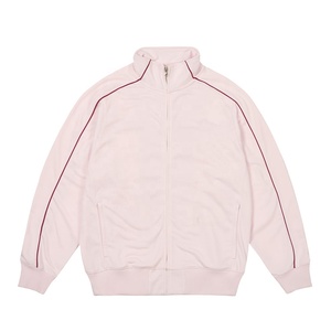 Customized Zip Up <b>Track</b> <b>Jacket</b> and Jogger Set With Piping Casual Cotton Tracksuit for Women - Product Image 4