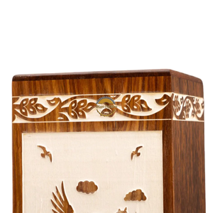 AYAANS Rosewood wooden Hand Carved Wooden Hot Selling cremation Urn <b>Box</b> for Adult Ashes Wholesale Cremation Urns (6X6X11)IN - Product Image 6