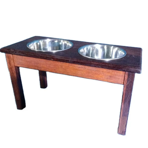 Nuevos Comederos y Bebederos Resistentes de Madera para Perros con Soporte de Acero Inoxidable, Estación de Alimentación para Mascotas - Product Image 1
