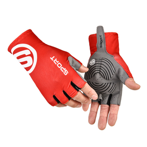 Cycling Gloves Half Finger Padded Anti-Slip Grip Breathable Lightweight Sports Gloves Shock Absorption Bike Gloves Print Spandex - Product Image 2