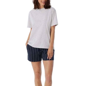 Ensemble d'été pour femme : haut et mini-short moulant assorti, imprimé abstrait moderne, léger, logo personnalisé, faible MOQ - Product Image 4