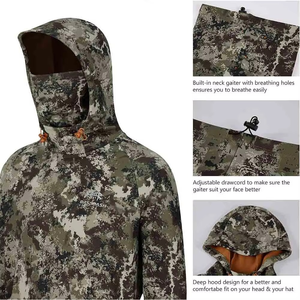 Customized Front Print Logo Fashion Sports Windproof Waterproof Outdoor Soft <b>Shell</b> Hunting Jacket Polyester Lining for Unisex - Product Image 5