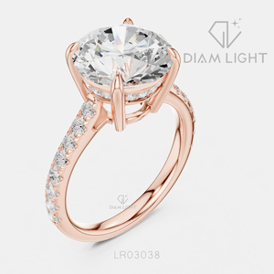 แหวนเพชรทรงกลม 4.00 กะรัต เพาะเลี้ยงในห้องปฏิบัติการ ตัวเรือนทองคำขาว 14K พร้อมใบรับรอง IGI สี F+ ความสะอาด VS+ แหวนหมั้นดีไซน์หรูหราแบบใหม่ - Product Image 4