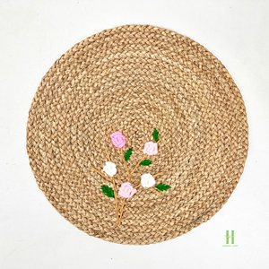 Rustic Boho Style Seagrass Woven Placemat <b>Round</b> Handcrafted Straw Table <b>Mat</b> for Wedding and Home Decor Customization - Product Image 3