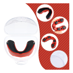 Protector Bucal de Silicona Rojo y Negro de Alta Calidad a Precio de Fábrica, Estuche Transparente, Ligero, Impreso en 3D, Equipo de Protección para Boxeo para Adultos - Product Image 1