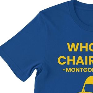 เสื้อยืดลายกราฟิก Custom Whoop Chair ธีมสีน้ำเงินทอง แขนสั้น คอกลม สไตล์ลำลอง สำหรับงานอีเว้นท์ แฟชั่นสตรีทแวร์ ขายส่ง - Product Image 6