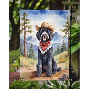 Multicolor Portuguese Water Dog Cowboy Welcome <b>Garden</b> <b>Flag</b> Mailbox Decorative Yard Banner for Patio Artwork for Flower Beds Lawn - Product Image 3