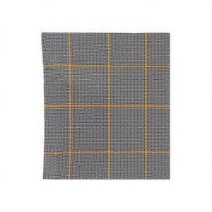 100% Polyester Tweed Fabric in <b>white</b> with Black Checks Pattern 350gsm Anti-Pill Premium Quality for <b>Men's</b> and Women's Garments - Product Image 1
